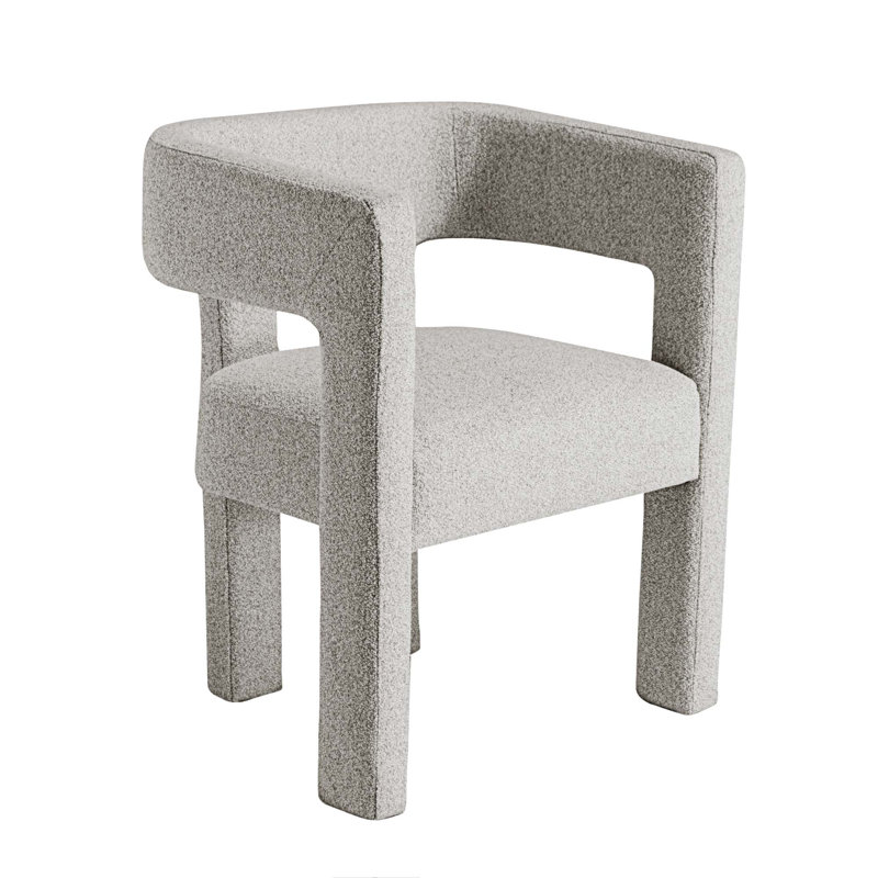 Fauteuil demi-tonneau Amalda, gris