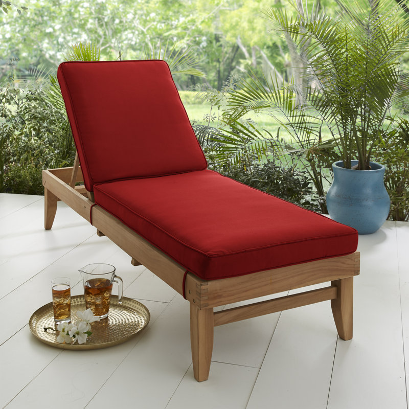Coussin de siège / dossier d'extérieur Sunbrella, Toile Sunbrella® rouge Jockey, H 3 po x l 25 po x P 79 po