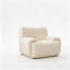 Fauteuil en chenille rembourré avec sièges profonds-1572043547