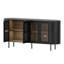 Buffet Mid-Century moderne en bois avec design à lattes, parfait pour le salon, la chambre à coucher et le couloir-1667753554