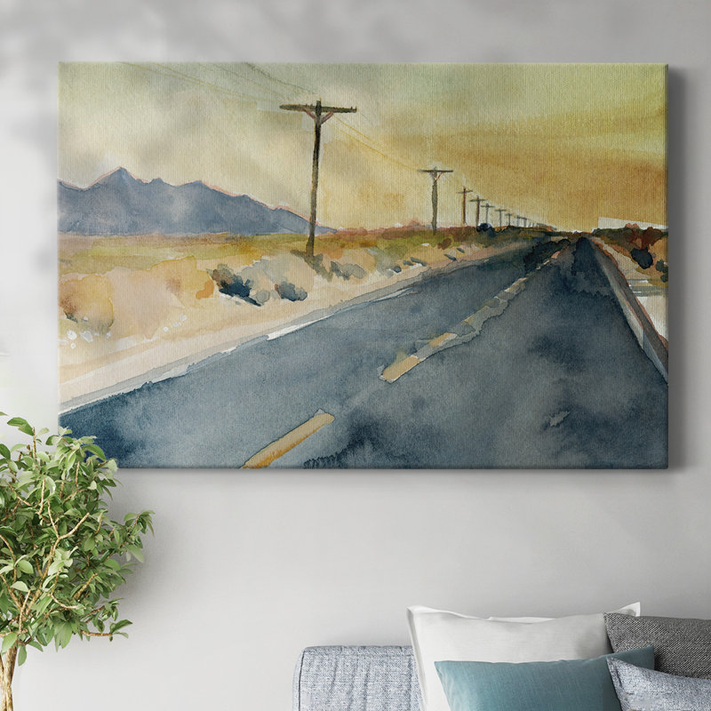 Toile tendue avec galerie Deserte Highway II, H 8 po x l 12 po