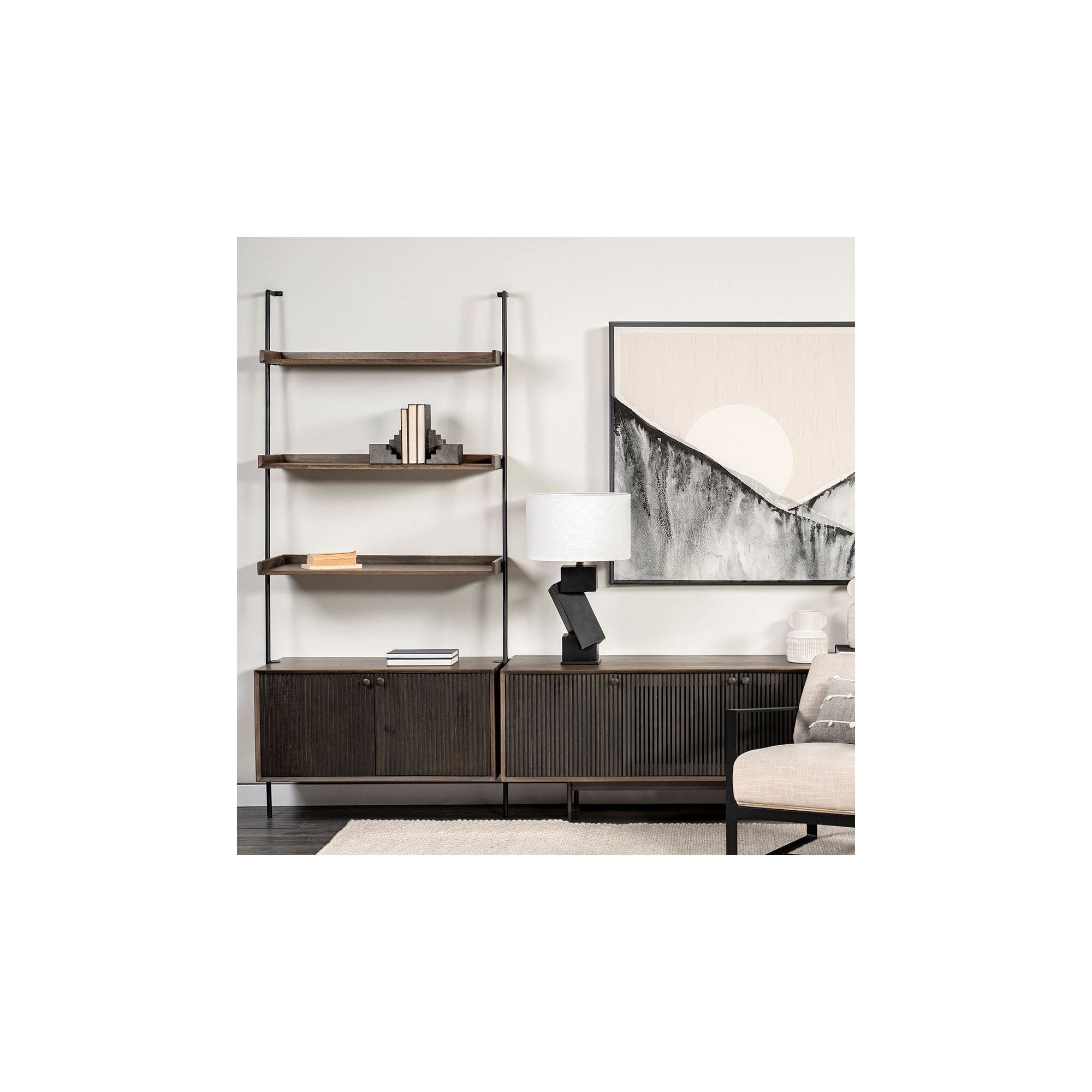 Enya Narrow Ladder Bookcase