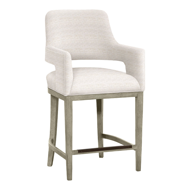 Tabouret de bar et de comptoir Josie, Amande chamois, Perigold brise-glace polaire