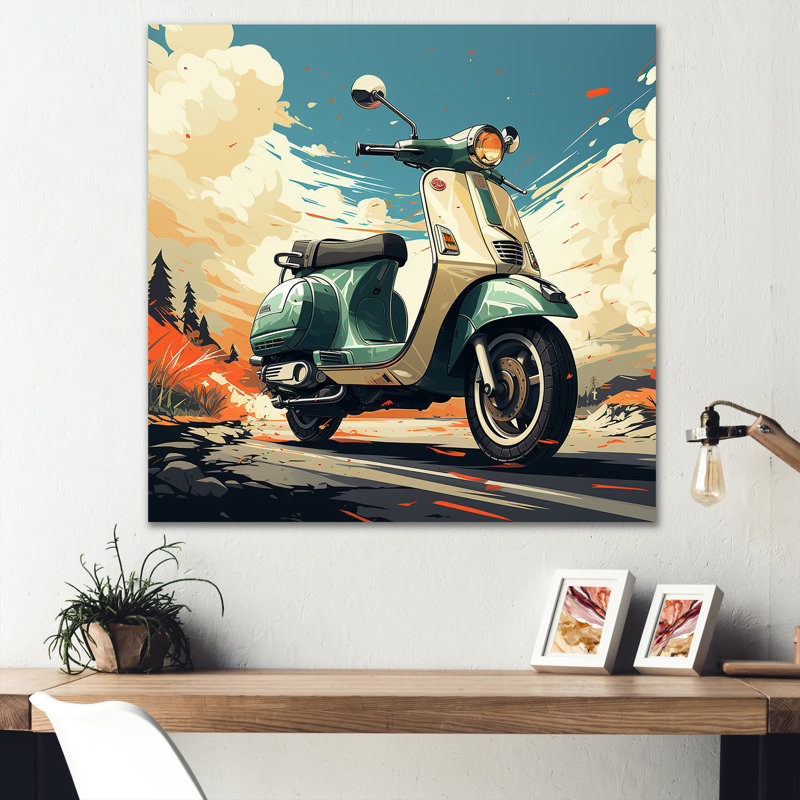 Edgy Scooter Odyssey I sur toile, Toile tendue, H 24 po x l 24 po x P 1 po