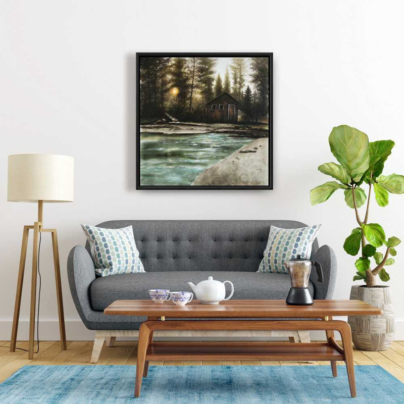 Chalet rustique en toile forêt | Arbres, paysages, décoration intérieure