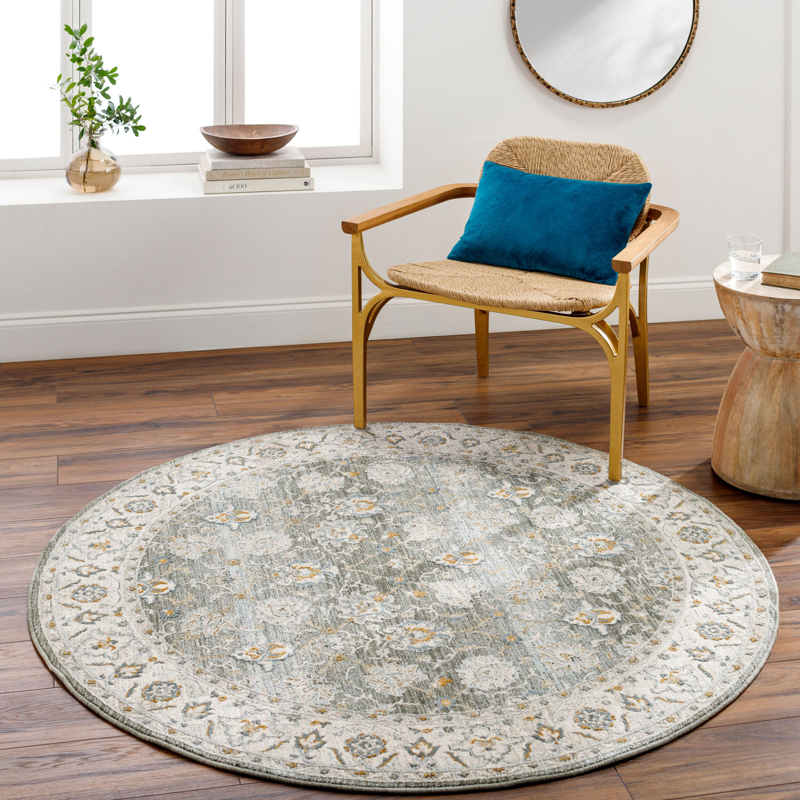 Delyse Oriental Rug, Round 5'3"