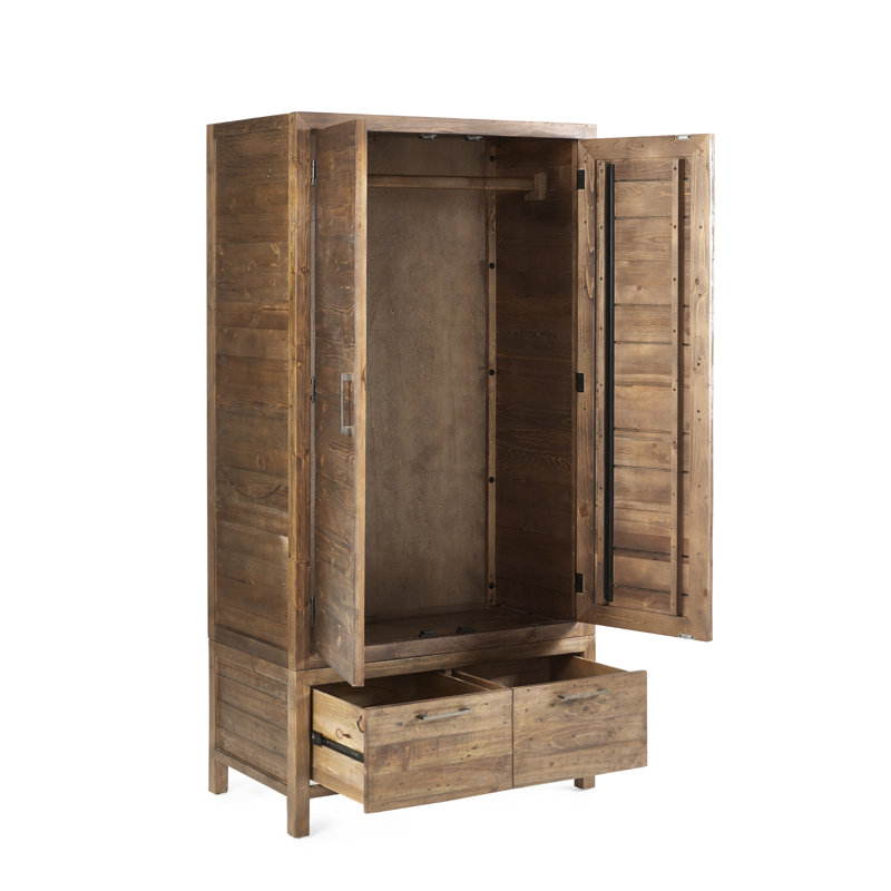 Amaia 2 Door Solid Wood Wardrobe