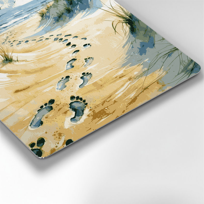 Art mural en métal Coastal Sandy, H 16 po x l 16 po