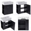 Meuble-lavabo flottant moderne 21,6 po avec lavabo en céramique | Conception peu encombrante et rangement à gauche - Noir-1838901300-1838901302