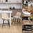360° Swivel Bar Stools Set of 4 with Backrest & Footrest, Industrial PU Leather Kitchen Island Stools, 330lbs Capacity, Easy Assembly-93524390-93524388