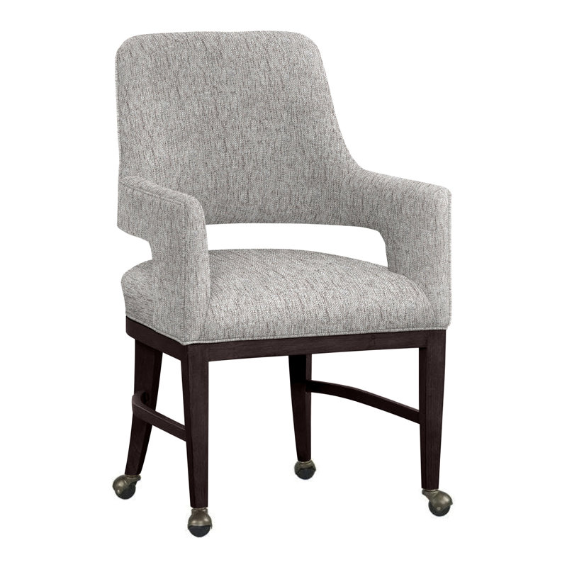 Chaise avec accoudoirs Josie, Espresso, Fumée 9508