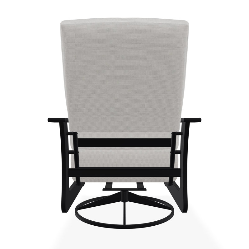 St. Catherine Polymer Outdoor Lounge Chair, Tabloid Cloud, Black
