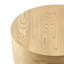 Table basse d'extérieur en oxyde de magnésium 28 po avec surface texturée aspect bois, ronde, chêne naturel-1165715089-1165715090
