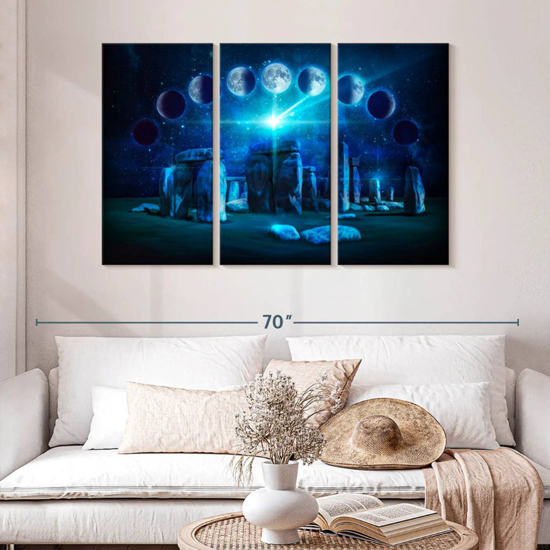 Rorry Stonehenge Moon Phases, 32" H x 50" W