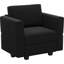 Fauteuil simple rembourré en velours avec rangement Nakash-1772673773