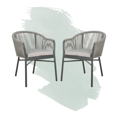 Chaise de patio avec coussin Domenica