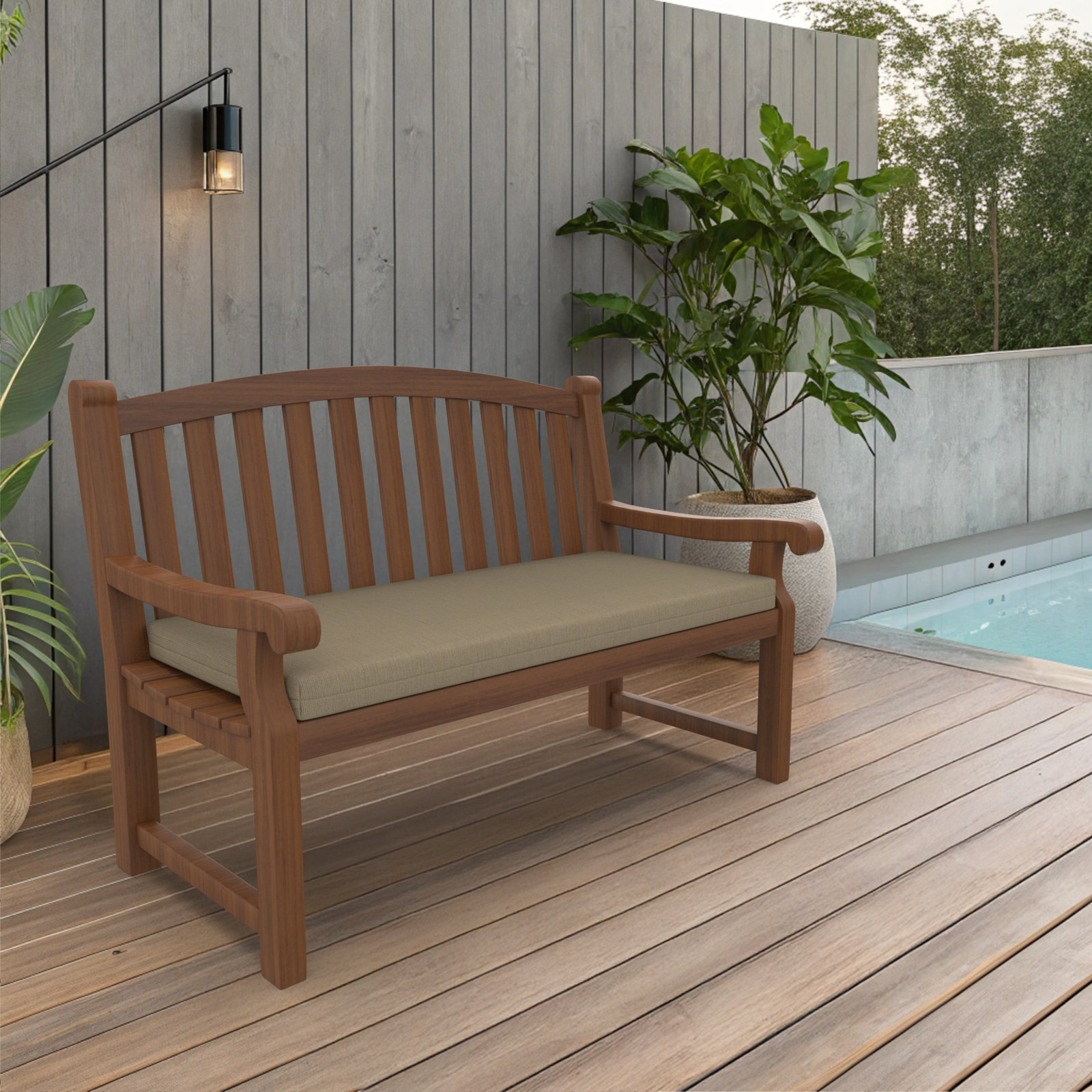 43" Sunbrella® Seat Cushion, Spectrum Mushroom Sunbrella® Plainweave