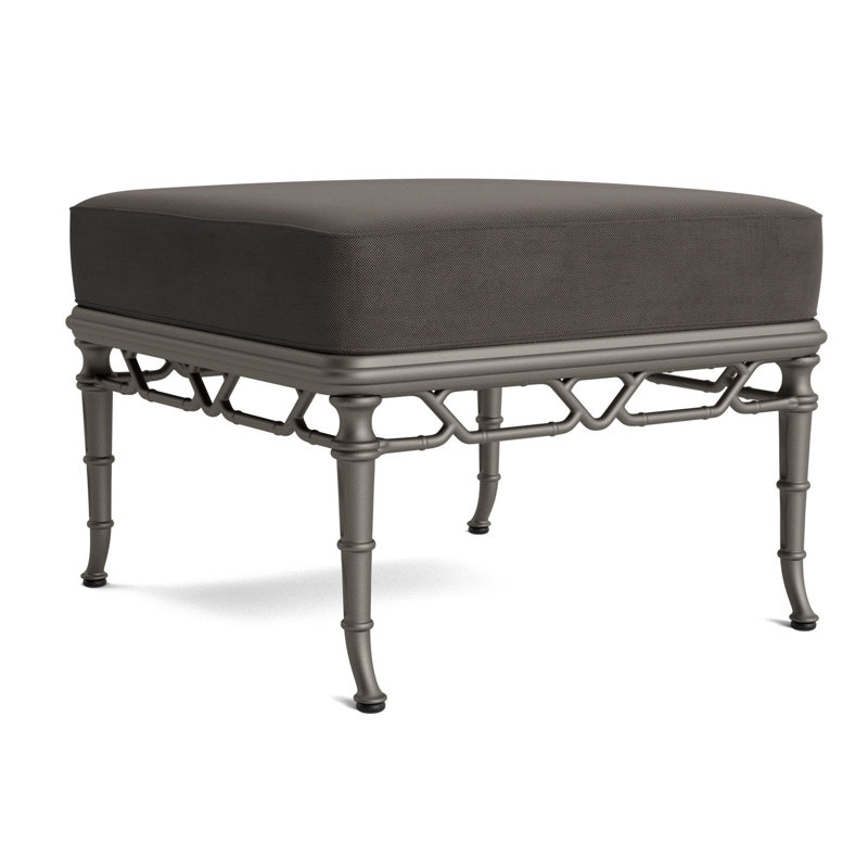 Calcutta Outdoor Ottoman, Mica, Fushion Charcoal