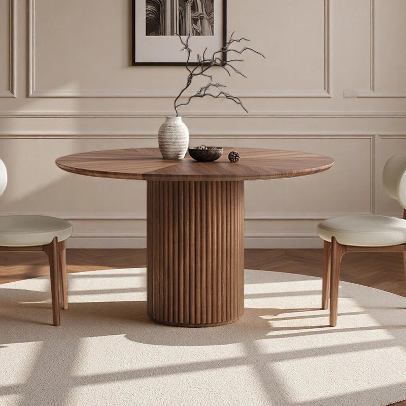 Table de salle à manger ronde simple et moderne, 29.53"H x 47.24"L x 47.24"W
