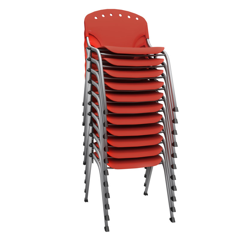 Chaise empilable sans accoudoirs Regency Rico Classroom, Rouge, Non