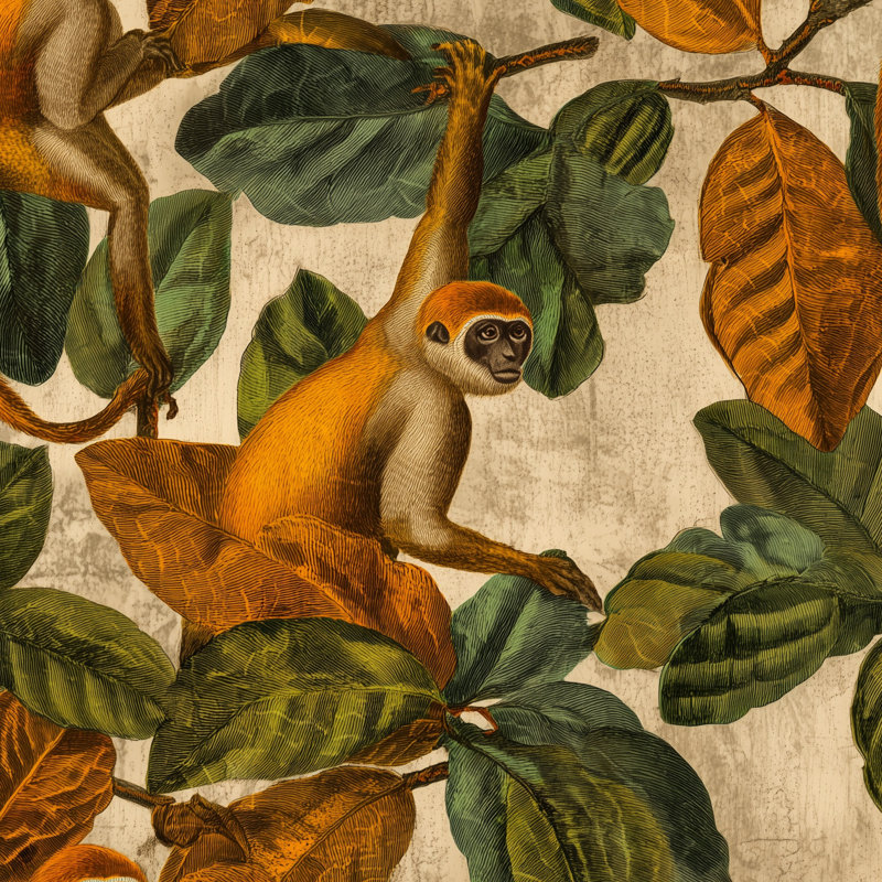 Adhésif mural singe pelez et collez Yeni, Peler et coller