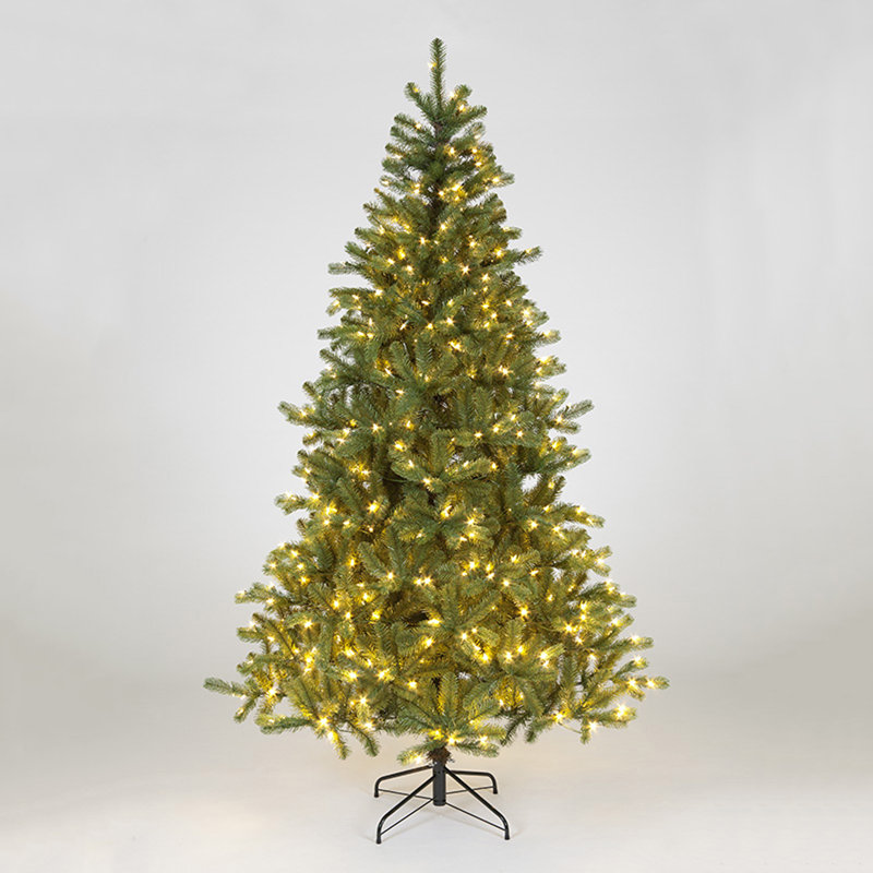 6.89' H Lighted Artificial Fir Christmas Tree, 210" H x 127" D