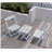 HIPS Foldable Small Table and Chair Set with 2 Chairs and Rectangular Table  White