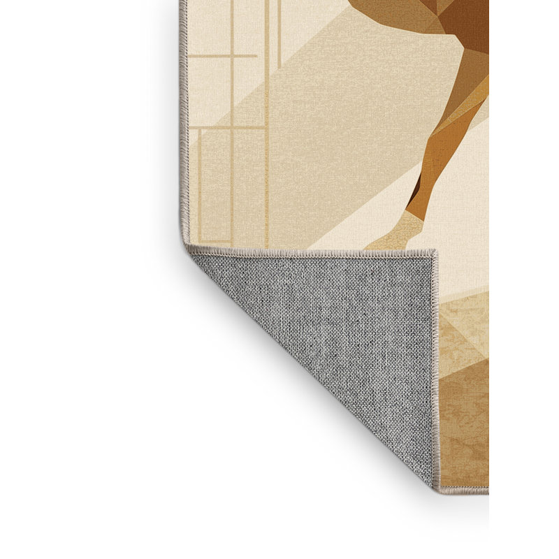 Tapis beige délavé à la machine Pavanvir, 8 x 12