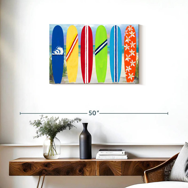 Senne Surf Boards On The Beach, 20" H x 30" W