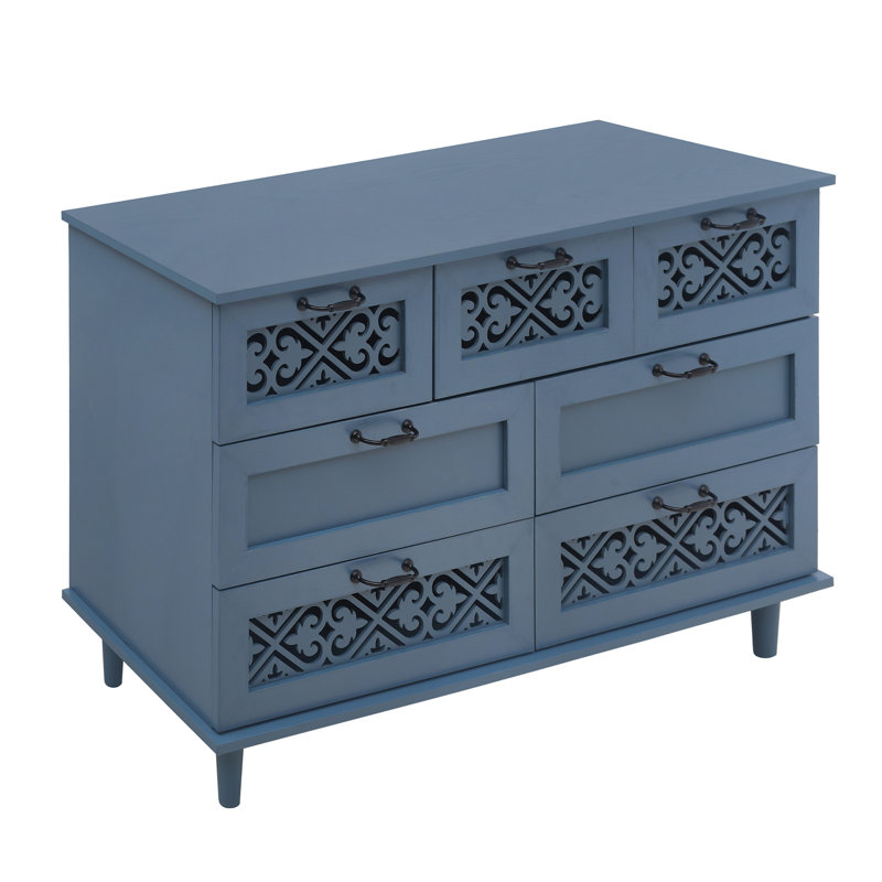 Armoire 7 tiroirs, Bleu