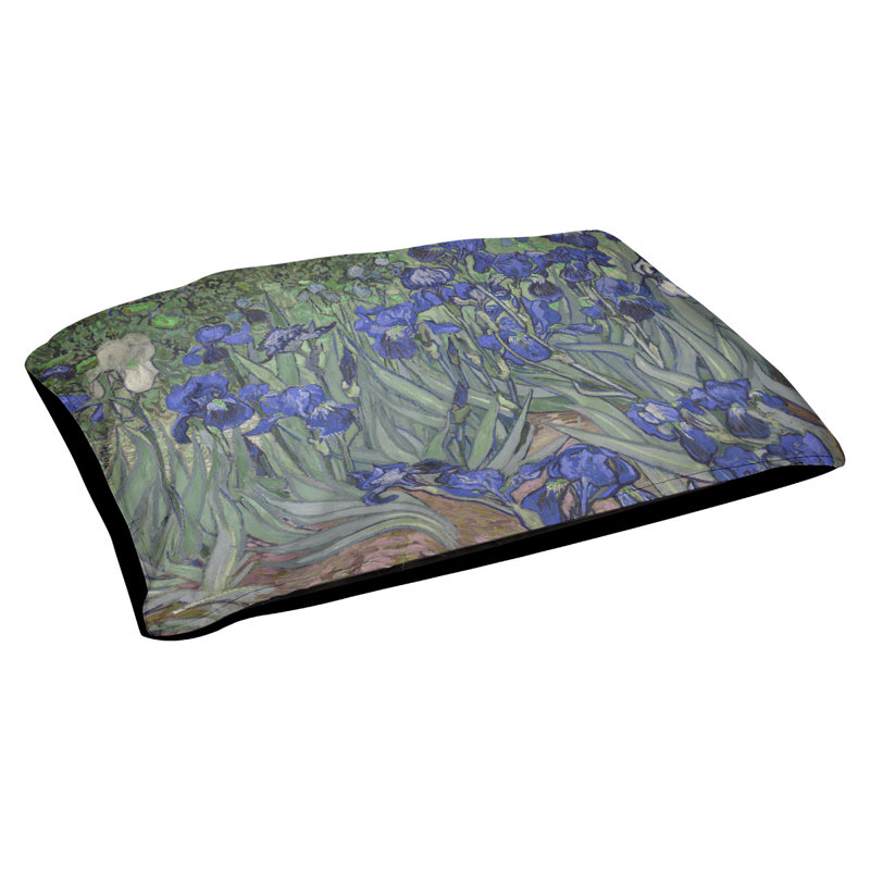 Burk Fleece Pet Bed, 42" L x 52" W, Blue/Black