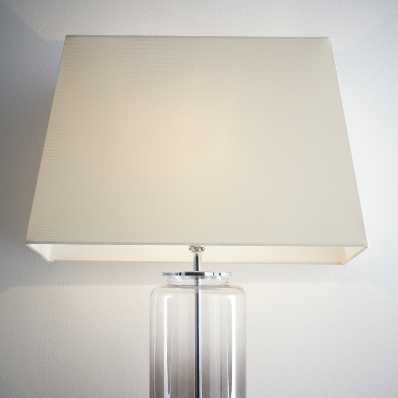 33 cm Cotton Rectangle Lamp Shade, Cream, 30.5cm H x 53cm W x 35cm D