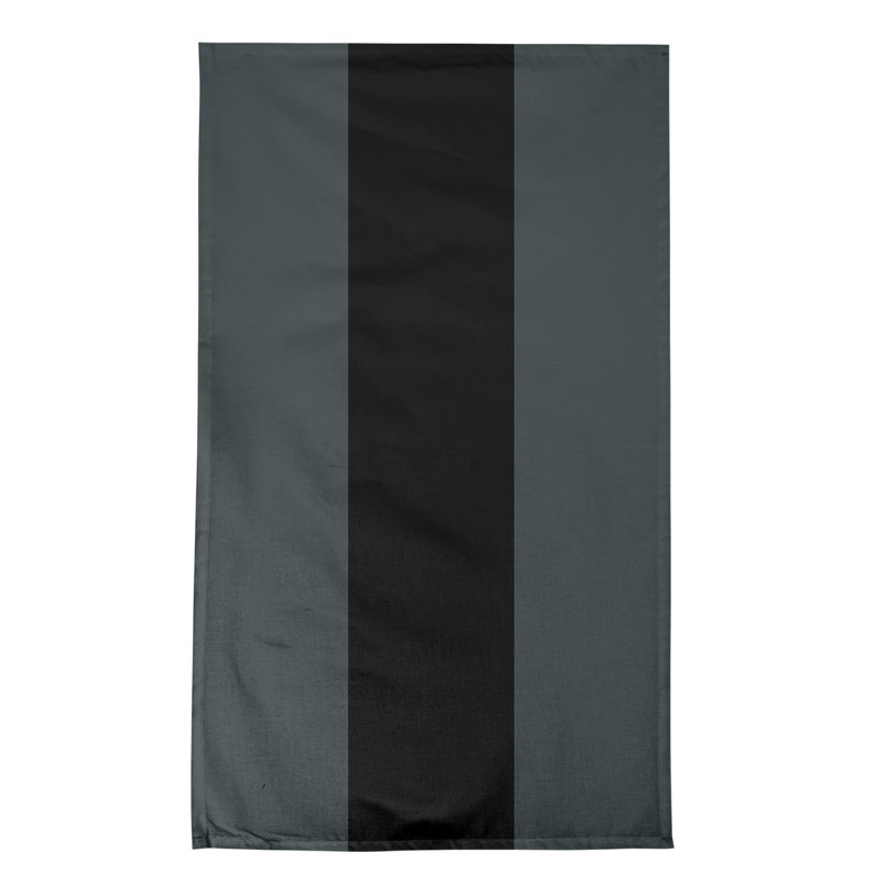 Anaheim Stripe Tea Towel Kitchen Towel, Cotton Twill, Steel Gray/Black/Steel Grey