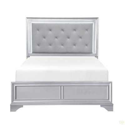 Meuble de chambre à coucher contemporain avec tête de lit Glam