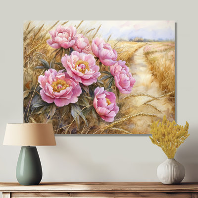 Pivoines le long de la route de campagne III - Décoration murale pivoines