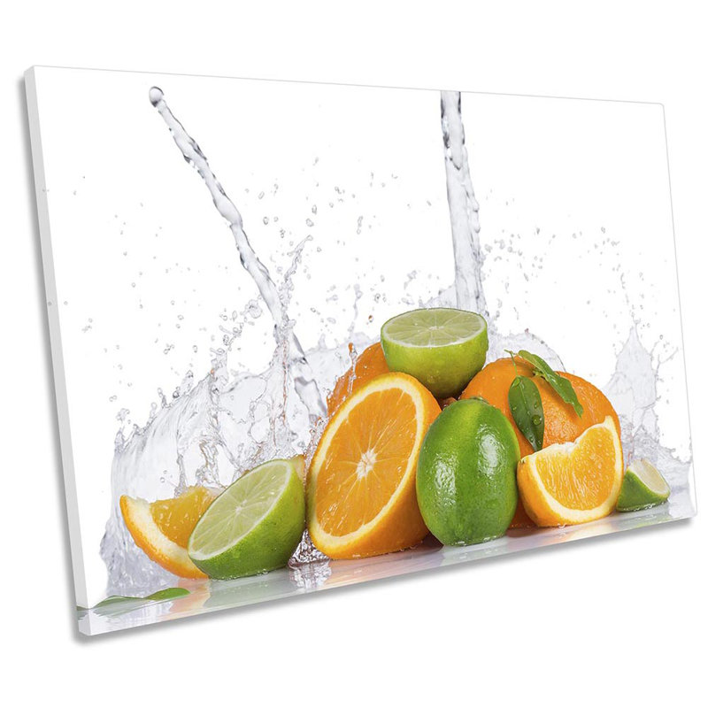 Z2398 Fruit Slices Splash Kitchen - Wrapped Canvas Print, 40.6cm H x 61cm W x 2cm D