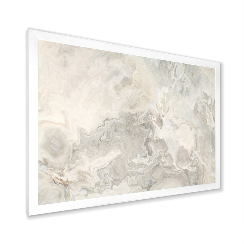 «Wave Art» par Shades Of Cream III, impression sur toile, H 30 po x l 40 po x P 1,5 po, Cadre photo blanc