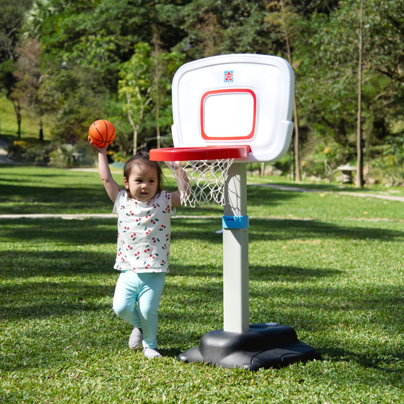 Support de basketball Grow'n Up, Argent/blanc