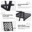 Ensemble de 6 chaises de patio d'extérieur robustes en métal noir de 450 lb avec accoudoirs empilables, robustes, durables pour le porche, la cour, la terrasse et l'extérieur
