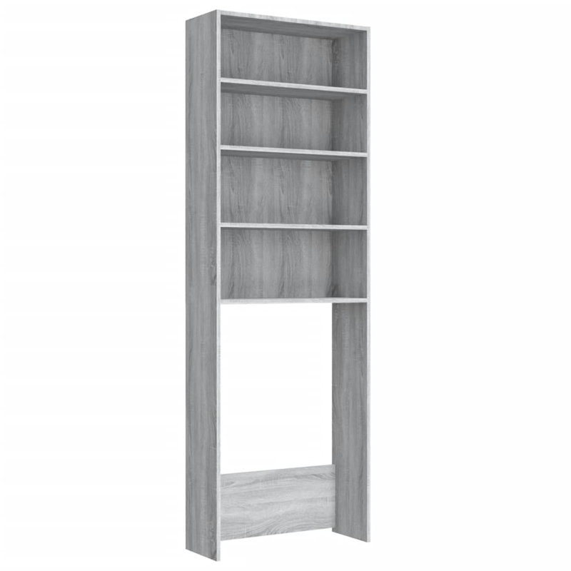 Awaiz Solid Wood Over The Toilet Storage, Grey Sonoma