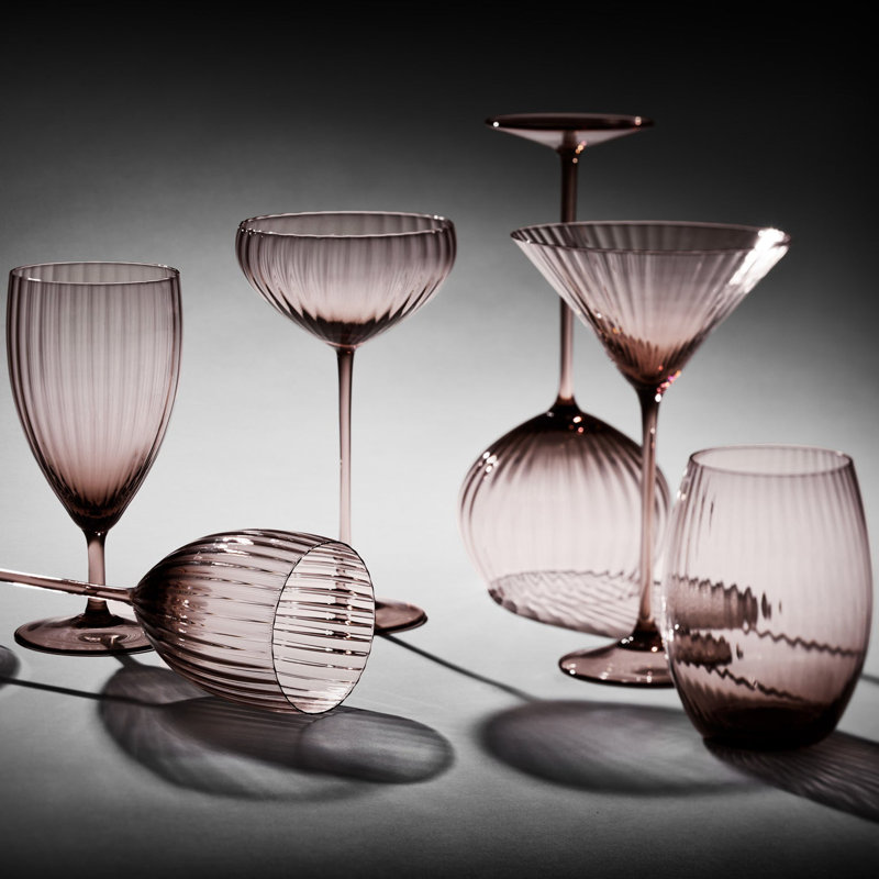 Quinn Handmade Crystal Drinking Glass, Mocha