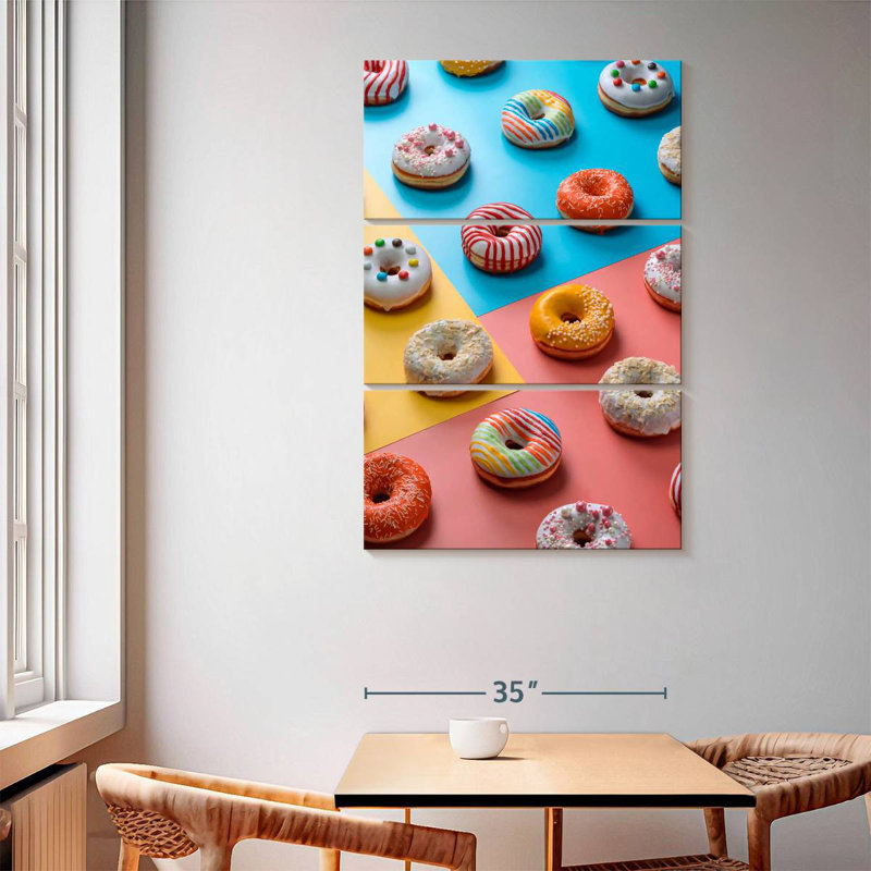 Yarlin Assorted Glazed Doughnuts, 65" H x 42" W