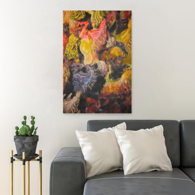 "Abstract Horse", reproduction d'art graphique sur toile tendue