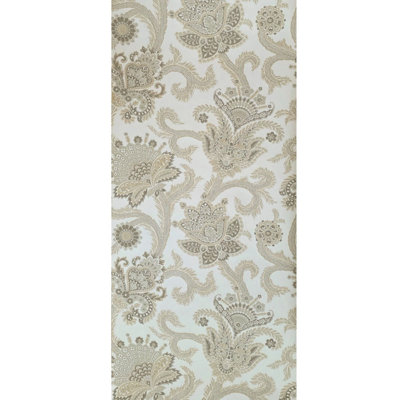 Beige Taupe Brown Giacomo Bohemian Flowers Monarchos Paisley Floral Wallpaper 3d