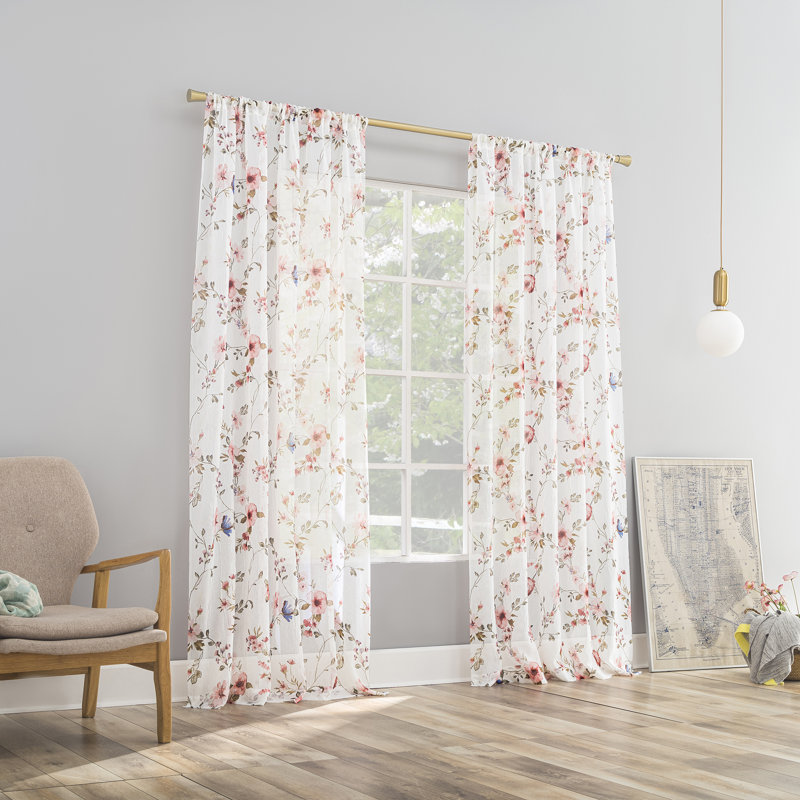 Panneau de rideau transparent avec passe-tringle Jocelyn, L 51 po x L 84 po