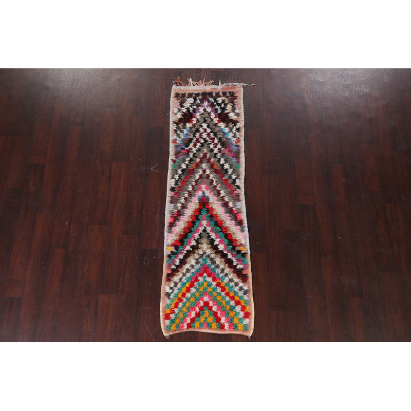 Tapis de couloir marocain oriental noué à la main 2 x 6