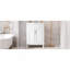Meuble-lavabo 24 po avec lavabo supérieur, armoire de rangement moderne avec 2 portes à fermeture douce et tablette réglable, structure en bois-556423114