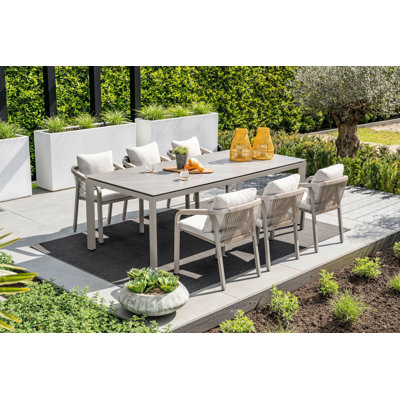 Bladen 7 Piece 6 Person 230cm L Outdoor Dining set with Wardsville Dining Chairs