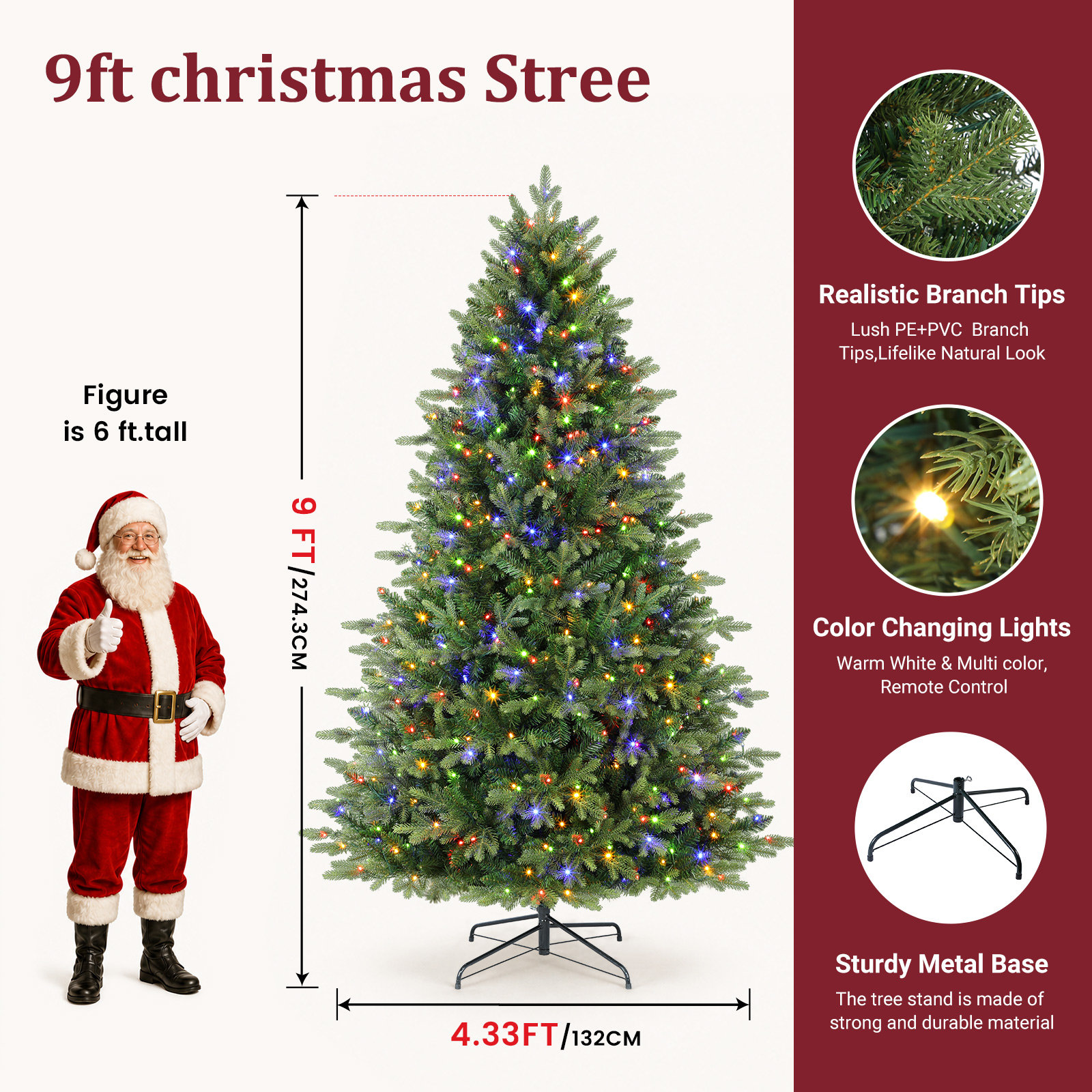 Fir Christmas Tree, 9' H