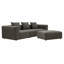 Vector 4 Seater Modular Corner Sofa Fabric 301cm L Shaped Sectional-366331201